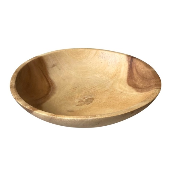 HANDMADE Large Wooden Footed Bowl - Picture 10 of 13